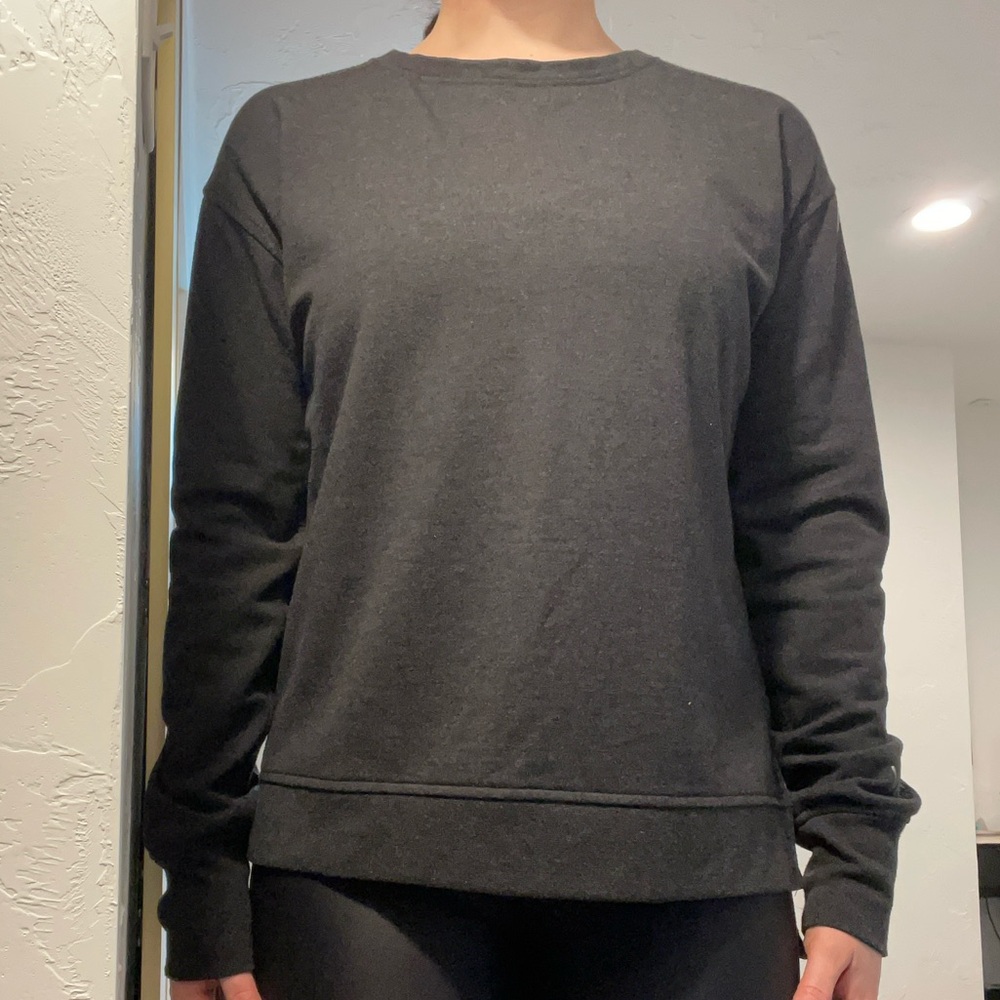 NWOT Victoria's Secret Dark Gray Sweatshirt with Keyhole Back